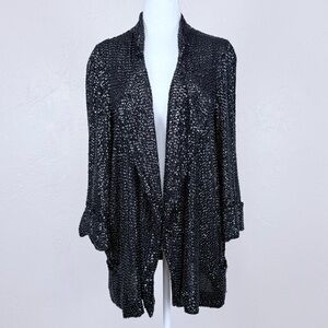 Diane Von Furstenberg Black and Silver Blazer